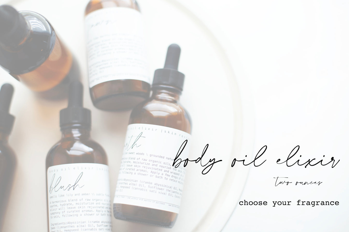 Body Oil Elixir - 2oz - Dry Body Oil - Choose Your Fragrance