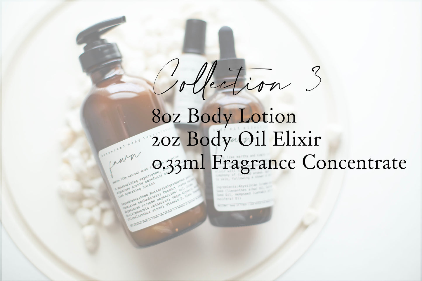 Collection 3 - Body Lotion , Fragrance & Body Oil Elixir - 3 Pieces // DEAL